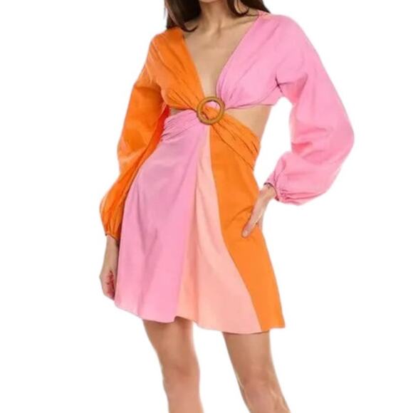 Staud dress Gulf A-line cutout minidress size 2 - Picture 1 of 10